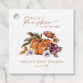 小さなカボチャの赤ちゃんギフトタグ フェイバータグ (正面)