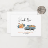 小さなカボチャの赤ちゃんシャワーノートカード ノートカード (正面/裏面インサイチュ)