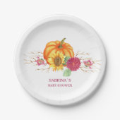 小さなカボチャの赤ちゃんシャワー紙プレート ペーパープレート (正面)