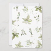 小さなカボチャの赤ちゃんシャワー緑男女兼用野 招待状 (裏面)