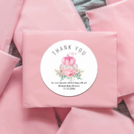 小さなカボチャの赤ちゃんシャワー ラウンドシール