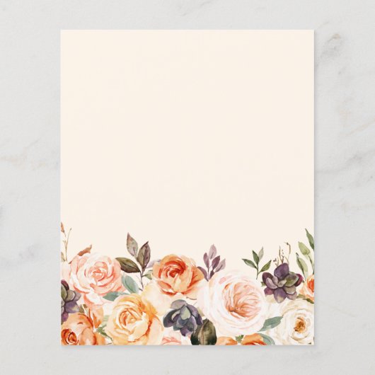 小さなカボチャの黒板秋フローラ赤ちゃんシャワー (裏面)