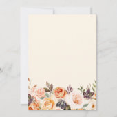 小さなカボチャの黒板秋フローラ赤ちゃんシャワー 招待状 (裏面)