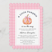 小さなカボチャはほとんど赤ちゃんシャワーの招待 招待状 (正面/裏面)