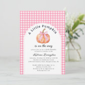 小さなカボチャはほとんど赤ちゃんシャワー 招待状 (スタンド正面)