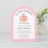 小さなカボチャはほとんど赤ちゃんシャワー 招待状 (スタンド正面)