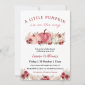 小さなカボチャはマルサラの赤ちゃんシャワーの途中にある 招待状 (正面)