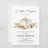 小さなカボチャは彼女の方法ベビーシャワー招待状 招待状 (正面)