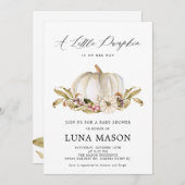 小さなカボチャは彼女の方法ベビーシャワー招待状 招待状 (正面/裏面)