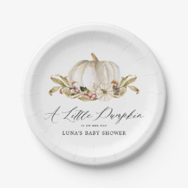 小さなカボチャは彼女の方法ベビーシャワー ペーパープレート