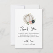 小さなカボチャは赤ちゃんシャワーの途中にある サンキューカード (正面)