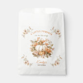 小さなカボチャは赤ちゃんシャワーの途中にある フェイバーバッグ (正面)