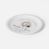 小さなカボチャは赤ちゃんシャワーの途中にある ペーパープレート (アングル)