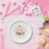 小さなカボチャは赤ちゃんシャワーの途中にある ペーパープレート (パーティー)