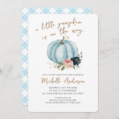 小さなカボチャは赤ちゃんシャワーの途中にある 招待状 (正面/裏面)