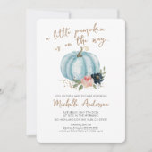 小さなカボチャは赤ちゃんシャワーの途中にある 招待状 (正面)