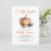 小さなカボチャは赤ちゃんシャワーの途中にある 招待状 (スタンド正面)