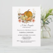 小さなカボチャは、秋の赤ちゃんシャワーの方法である 招待状 (スタンド正面)