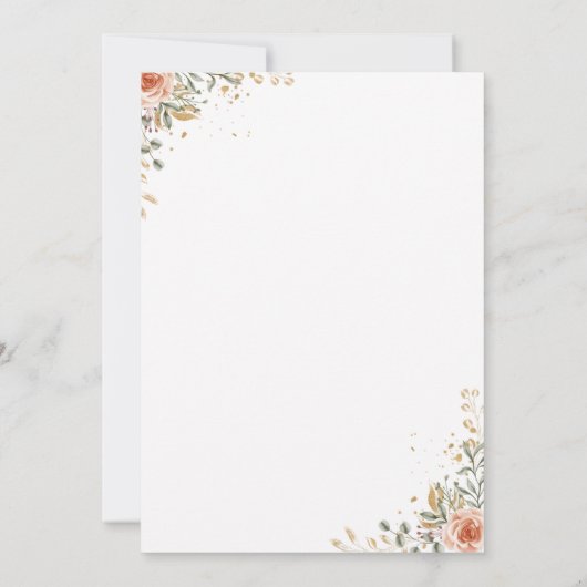 小さなカボチャは、秋の赤ちゃんシャワーの方法である 招待状 (裏面)