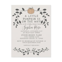 小さなカボチャは、途中のニュートラルな赤ちゃんシャワー