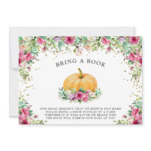 小さなカボチャガーリーフローラありがとう招待状