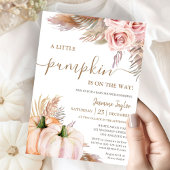 小さなカボチャフローラ秋カボチャ赤ちゃんシャワー 招待状