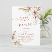小さなカボチャ乾燥フローラベビーショー招待状 招待状 (スタンド正面)