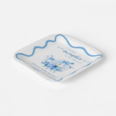 小さなカボチャ弓の波フレーム赤ちゃんシャワー ペーパープレート (傾斜あり)