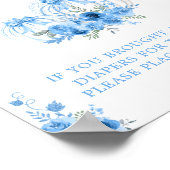 小さなカボチャ弓ベビーシャワー男の子おむつ ポスター (角)