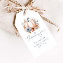 小さなカボチャ男の子秋赤ちゃんシャワーありがとう