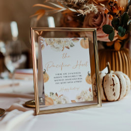 小さなカボチャ秋おしゃぶりハンターゲーム 台座サイン