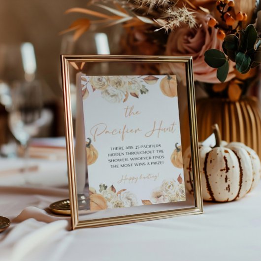 小さなカボチャ秋おしゃぶりハンターゲーム 台座サイン