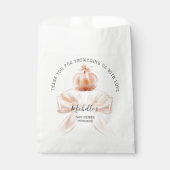 小さなカボチャ秋の秋ありがとう赤ちゃんシャワー フェイバーバッグ (正面)