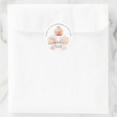 小さなカボチャ秋の秋ありがとう赤ちゃんシャワー ラウンドシール (バッグ)