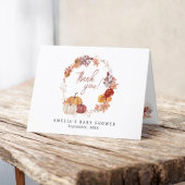 小さなカボチャ秋の秋フローラベビーシャワー サンキューカード