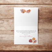 小さなカボチャ秋の秋フローラベビーシャワー サンキューカード