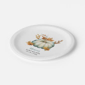 小さなカボチャ秋の秋フローラベビーシャワー ペーパープレート (アングル)