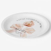 小さなカボチャ秋の秋フローラベビーシャワー ペーパープレート (アングル)