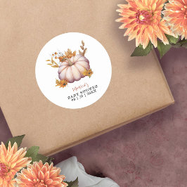 小さなカボチャ秋の秋フローラベビーシャワー ラウンドシール