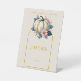 小さなカボチャ秋の秋フローラベビーシャワー 台座サイン