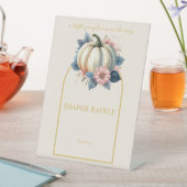 小さなカボチャ秋の秋フローラベビーシャワー 台座サイン (インサイチュ)