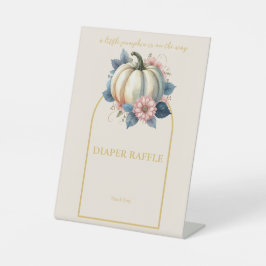 小さなカボチャ秋の秋フローラベビーシャワー 台座サイン