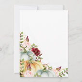 小さなカボチャ秋の秋フローラベビーシャワー 招待状 (裏面)