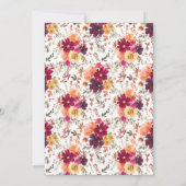 小さなカボチャ秋の秋フローラベビーシャワー 招待状 (裏面)