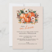 小さなカボチャ秋の秋フローラベビーシャワー 招待状 (正面)