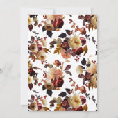 小さなカボチャ秋の秋フローラベビーシャワー 招待状 (裏面)