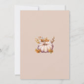 小さなカボチャ秋の秋フローラベビーシャワー 招待状 (裏面)