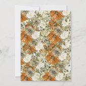 小さなカボチャ秋の秋フローラベビーシャワー 招待状 (裏面)