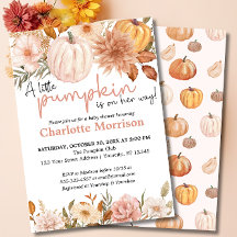 小さなカボチャ秋の秋フローラ赤ちゃんシャワー