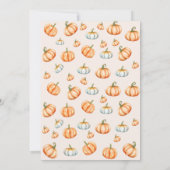 小さなカボチャ秋の秋フローラ赤ちゃんシャワー 招待状 (裏面)